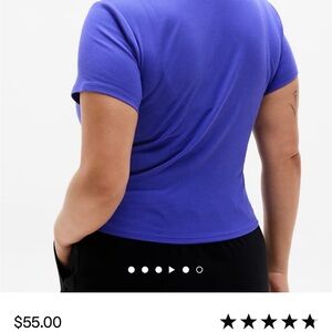Athleta Classic Blue Short Sleeve Top